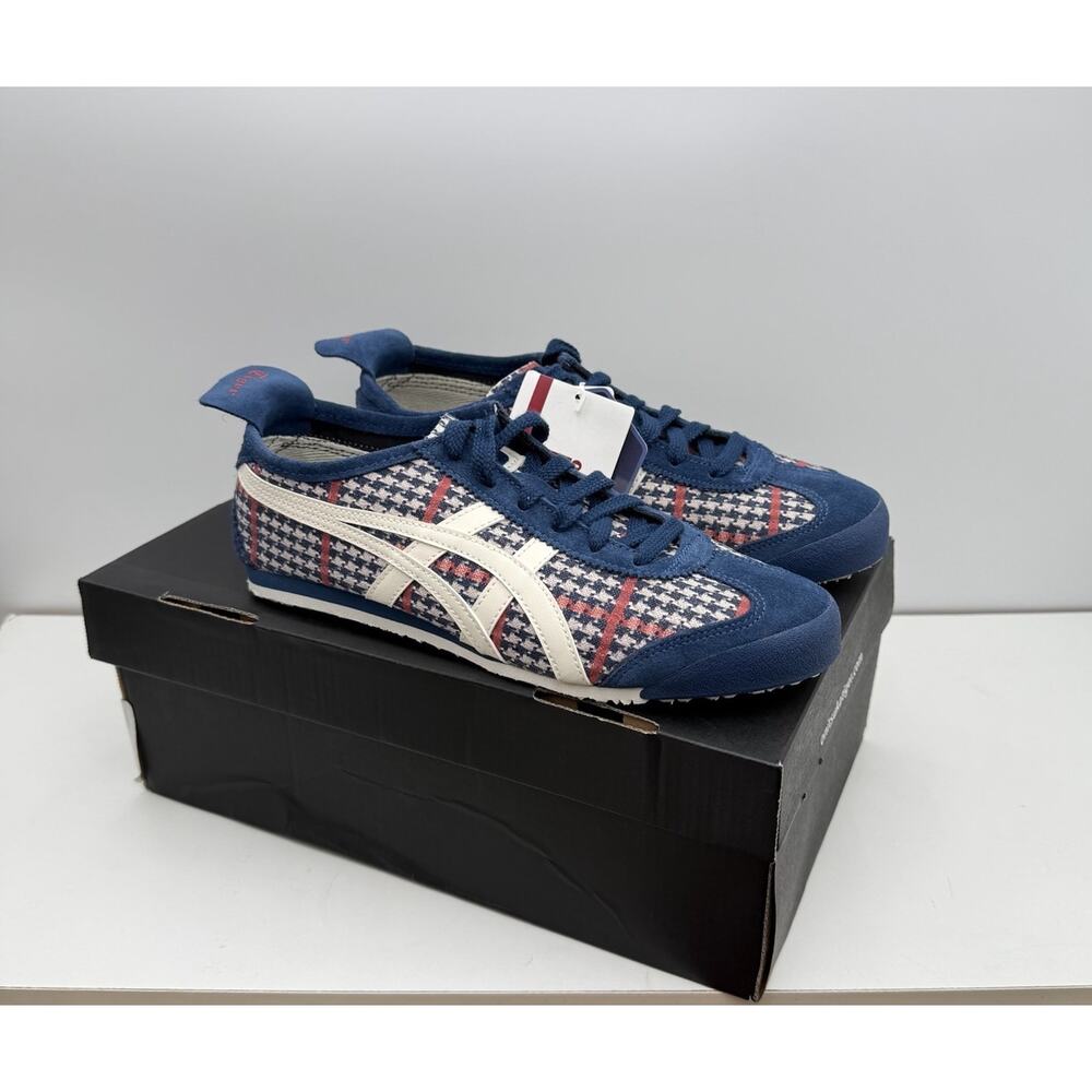 Asics Onitsuka Tiger MEXICO 66 Independence Cream Plaid 1183A444 M 6 W 7.5 NIB
